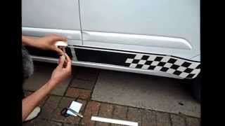 How to apply vehicle stripes  Part 2  Application method 1 [upl. by Ihsar]