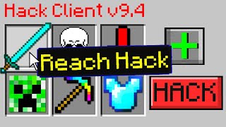 Minecraft Manhunt But I Used A Hacked Client [upl. by Vaenfila]