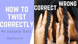 How To Twist Natural Hair Properly for Twist Outs [upl. by Eiser]