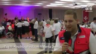 Fünfter Tag der 11 Malteser Romwallfahrt 2015 Abschlussfiesta im Pilgerhotel Fraterna Domus [upl. by Rases]