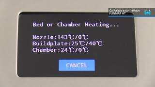 Imprimante 3D Intamsys FUNMAT HT  Calibration automatique [upl. by Tharp]