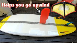 How to Wing Surf Upwind on a SUP by Installing a Centerboard [upl. by Ayotnahs]