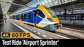 Train Cab Ride NL  Test Ride Airport Sprinter  Hoofddorp  Schiphol  Amsterdam  SNG  Aug 24 [upl. by Jessika]