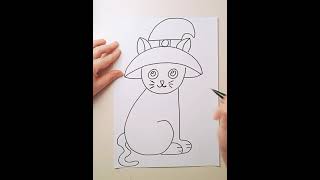 Disegno gatto di Halloween [upl. by Dnomad]