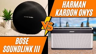 Bose SoundLink III vs Harman Kardon Onys  Which is Best Bluetooth Speaker [upl. by Anitak]