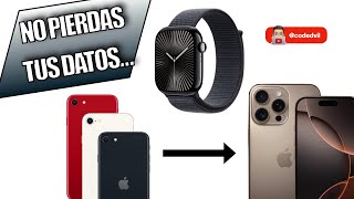 CÓMO vincular tu Apple Watch a un NUEVO iPhone SIN RESPALDO  ¡CUIDADO con perder tu información [upl. by Aniraad]