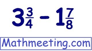 Subtracting mixed numbers [upl. by Kieffer937]