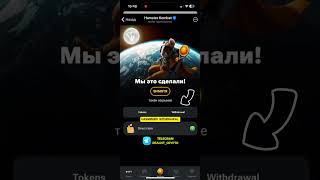 Как вывести токены с Hamster Kombat на кошелек в телеграмм  телеграм hamsterkombat wallet [upl. by Lrigybab]