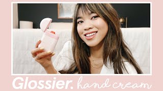 NEW GLOSSIER HAND CREAM  review and first impressions Discount code  youre gonna want this [upl. by Natassia184]