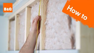 How to insulate amp plasterboard a stud wall [upl. by Airal]