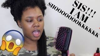 THE BLOW DRYER EVERY NATURAL NEEDS Revlon ONE STEP Hair dryer REVIEW DEMO  Sis  Im SHOOK [upl. by Stock172]