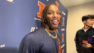 Illini DB Xavier Scott post game vs Kansas [upl. by Richy518]