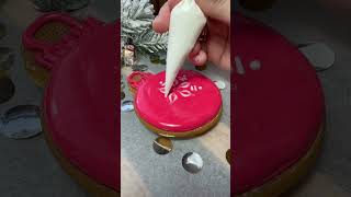 cookiedecoratingvideos cookies пряники росписьпряников christmas новогодниепряники [upl. by Ketchan]