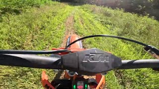 Riding my KTM SX E5 On A Grass Track [upl. by Cletis]