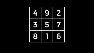 Why is there only one 3x3 magic square [upl. by Munson475]