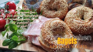 Easy Homemade Bagels  Bagels [upl. by Eneleahs]