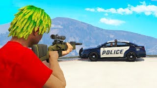 Sniping Out Cops Tires They Crashed GTA RP [upl. by Watanabe]