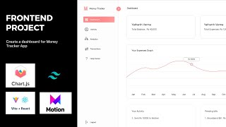 Build a Dashboard using ReactJS Tailwind CSS Framer Motion  Money Tracker  Frontend Project [upl. by Sela]