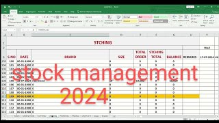 How maintain stock in Microsoft Excel  stock maintain software in excel  Laxminarayana333 [upl. by Iret]