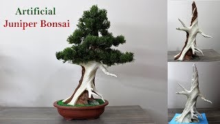 How to make an Artificial Juniper Bonsai Tree [upl. by Etnuaed461]