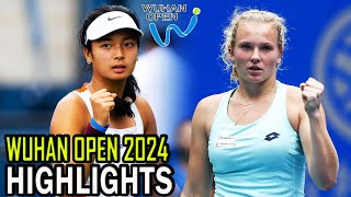 Alexandra Eala vs Katerina Siniakova Round 1 Highlights  Wuhan 2024 [upl. by Gisella]