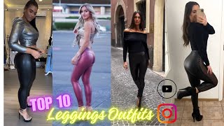 Top 10 Leggings Outfits Of The Week  How To Style Leather Leggings Right  QampA GRWM Blog [upl. by Ahsurej]