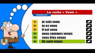 La conjugaison du verbe Venir  Indicatif Passé composé [upl. by Attenaej]