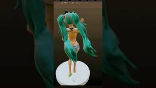 Hatsunemiku Até 3D shorts hatsunemiku brazilianhatsunemiku trending blender [upl. by Khan]