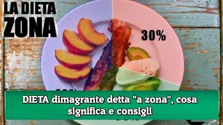 DIETA dimagrante detta a zona cosa significa e consigli [upl. by Cassil145]