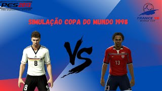 Alemanha x Estados Unidos  Copa do Mundo 1998 Grupo F PES 2013 [upl. by Doelling]