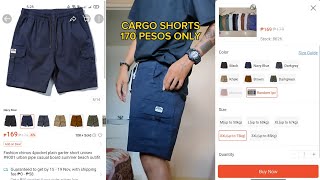 CARGO SHORTS FOR ONLY 170 PESOS  PART 10 NAVY BLUE [upl. by Jepum]