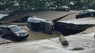 Parking garage collapses at Shoregate Towers apartment complex in Willowick [upl. by Jasik]