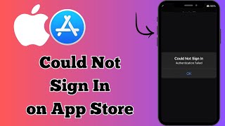 How to fix app store couldnt sign in Problem on iphoneipad ios 17 2024 [upl. by Christyna]