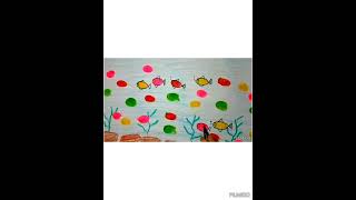 Thumb printing Activity🐾🎨Fish aquarium 🐠youtubeshorts shorts preprimaryschool viralshorts [upl. by Domela]