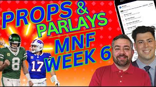 Monday Night Football Predictions and Props  Bills vs Jets  Props and Parlays Today [upl. by Lancelle877]