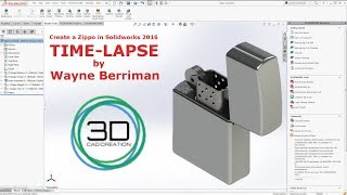 Solidworks Timelapse Zippo Lighter [upl. by Ahtela]