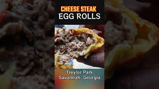 Egg Rolls filled with Steak and Cheese goodfood savannah [upl. by Oyam464]