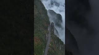 Chongqing Yintiaoling Cliff Highway travel discoverchina china chinatourism chinatravel [upl. by Mildrid]