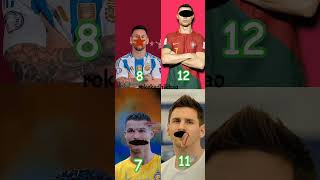 RONALDO VS MESSI VS 7 VS 8 VS 11 VS 12 shorts [upl. by Hedelman]