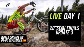 Jitsie  UCI World Championships Vic 2021  LIVE 20” Semifinals 1 Update 3 [upl. by Ennaeirrac]