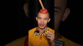 will the head blade shave 🤔👨🏼‍🦲 asmr bald shave shorts [upl. by Aleakam]