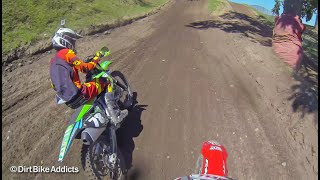 125 TwoStroke vs 250 FourStroke Battle at Redbud Motocross [upl. by Oiluj]