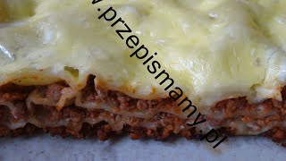 Lazania przepis na lasagne z miesem mielonym i sosem beszamelowym [upl. by Sillihp]