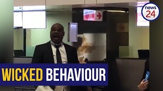 WATCH Passenger lashes out at wicked Jews at OR Tambo [upl. by Sucramej]