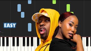 Mr JazziQ  Ungangi Bambi ft Khanyisa  EASY PIANO TUTORIAL by SAPiano [upl. by Anelak]