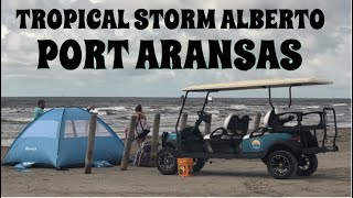 Tropical Storm Alberto Is Port Aransas Beach Drivable [upl. by Casanova]