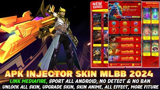 UPDATE INJECTOR ML 2024 NO BAN  REBORN IMOBA V122 UNLOCK ALL SKIN MOBILE LEGEND FOR FREE [upl. by Ynattir59]