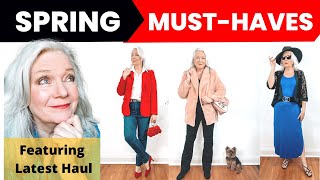 Outfit Inspirations With Spring Fashion Haul 2024 Women over 50 [upl. by Ylerebmik]