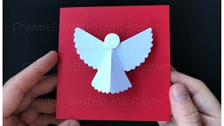 Weihnachtskarten basteln mit Engel Weihnachtsgeschenke selber machen DIY Geschenkideen [upl. by Lorrimor]