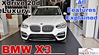 2020 X3 xDrive 20d Luxury Line ₹6250 Lakhs Detailed Real Life Review  Value for Money SUV from BMW [upl. by Nosnarb]